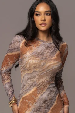 Grey Multi Solana Mesh Maxi Dress