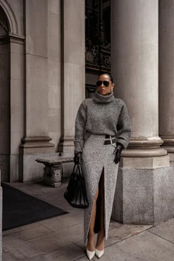 Grey New Beginnings Oversized Turtleneck