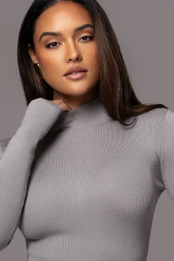 Grey Noel Sweater Knit Jumpsuit