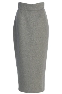 Grey Nostalgia High Waist Skirt