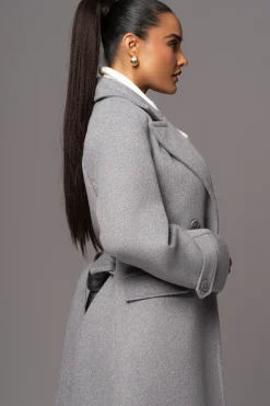 Grey Rain Or Shine Longline Coat