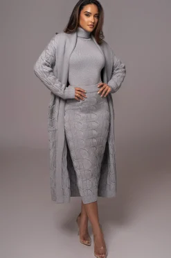 Grey Stepping Out Sweater Cardigan
