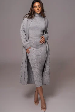 Grey Stepping Out Sweater Cardigan