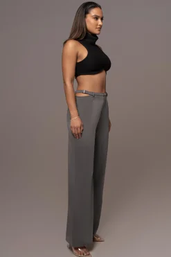 Grey Symone Cutout Pants