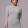 Heather Grey Arlett Turtleneck Bodysuit