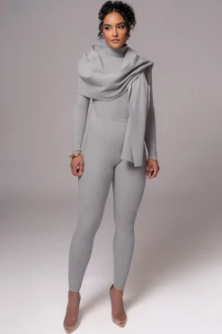 Heather Grey Arlett Turtleneck Bodysuit