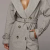 Heather Grey Beverly Trench Coat