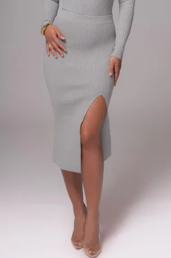 Heather Grey Cardinal Essential Knit Skirt