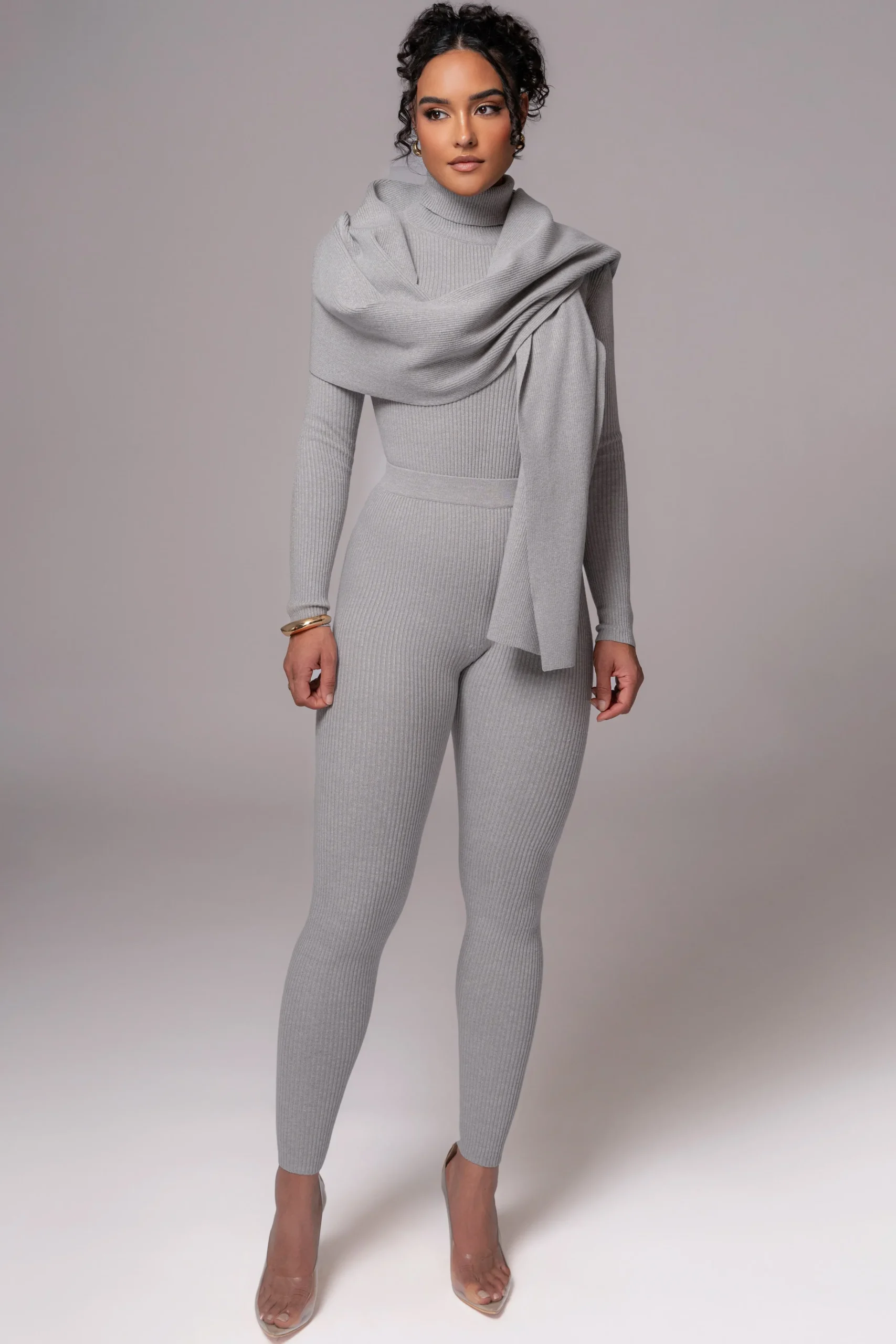 Heather Grey Cardinal Essential Knit Scarf