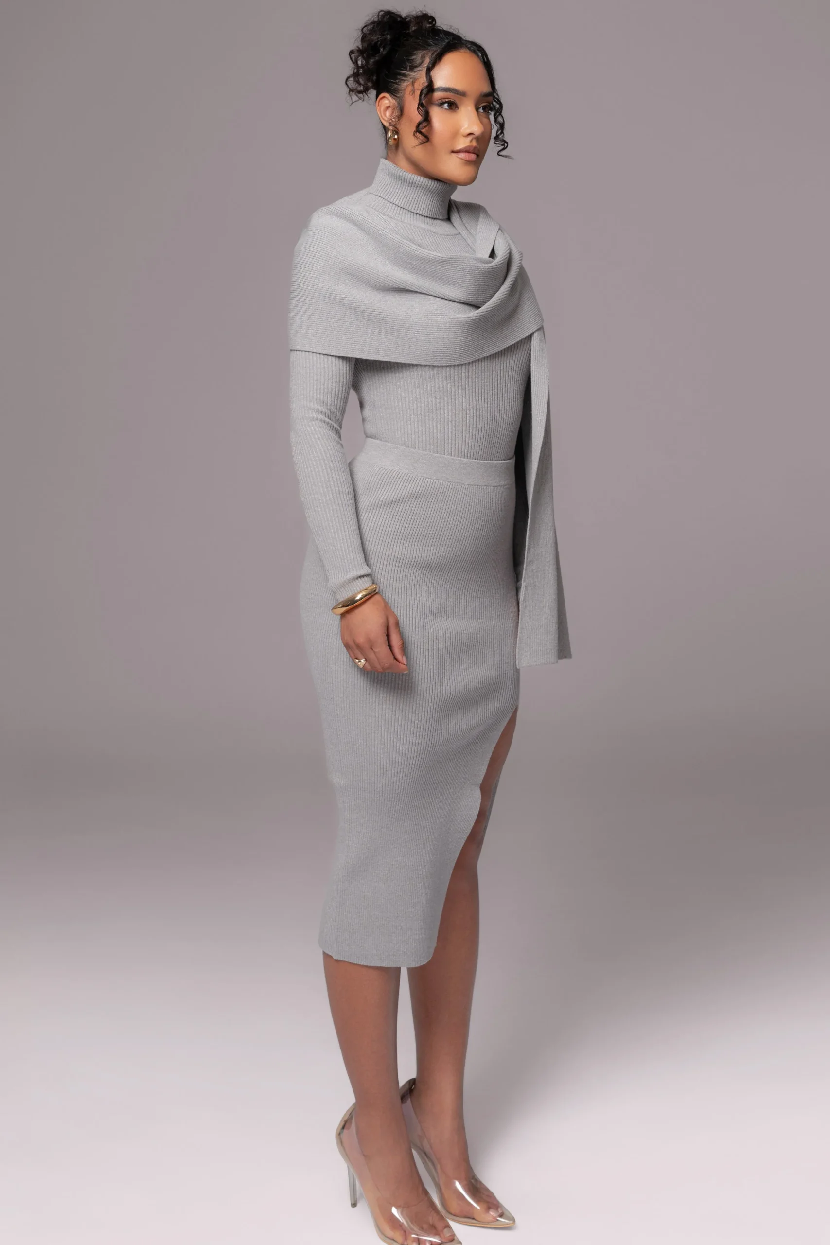 Heather Grey Cardinal Essential Knit Scarf