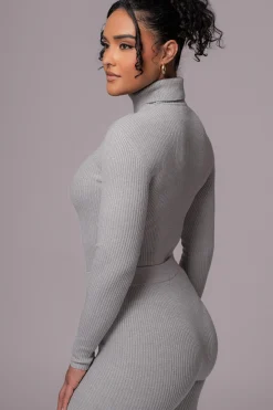 Heather Grey Naaya Ribbed Leggings
