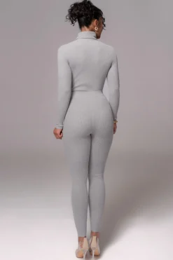 Heather Grey Naaya Ribbed Leggings