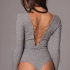 Heather Grey Pegasus Chain Bodysuit