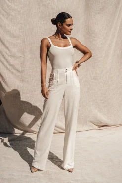 Ivory Akito Ribbed Bodysuit