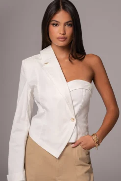 Ivory Amal One Shoulder Top