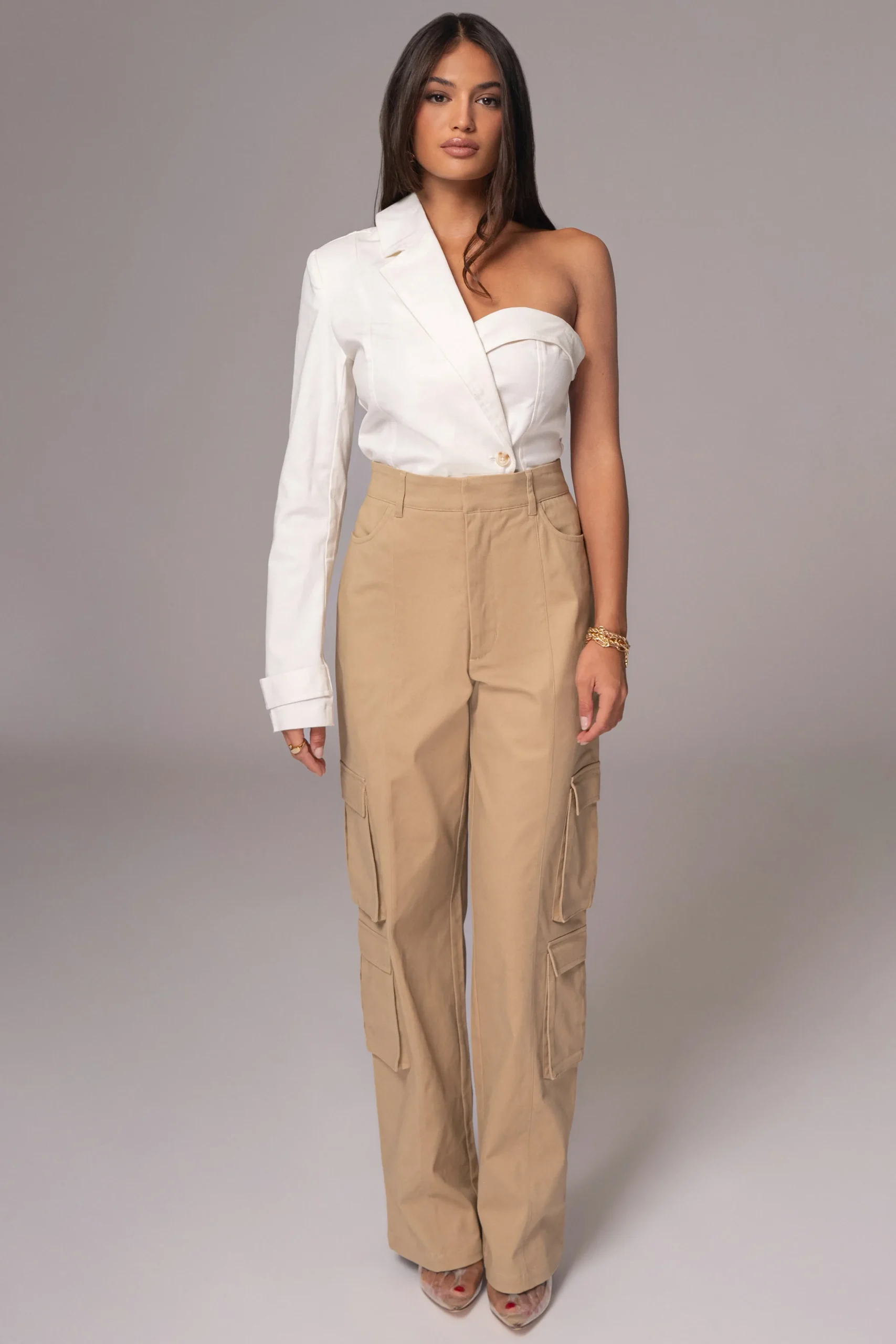 Ivory Amal One Shoulder Top