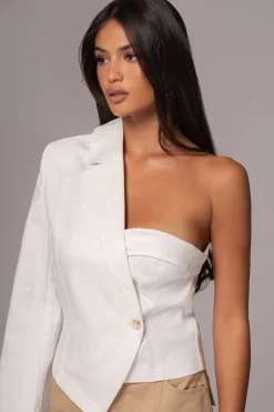 Ivory Amal One Shoulder Top