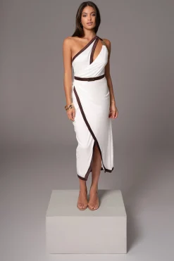 Ivory Anniversary Belted Wrap Dress