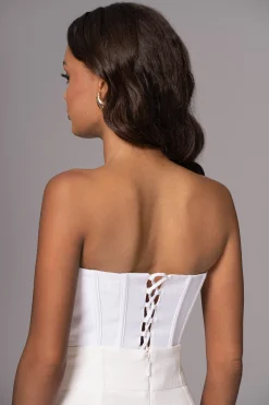 Ivory Beyond The Sea Linen Corset
