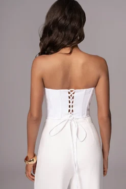 Ivory Beyond The Sea Linen Corset