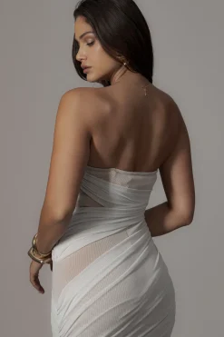 Ivory Catalina Lurex Knit Maxi Dress