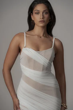 Ivory Catalina Lurex Knit Maxi Dress