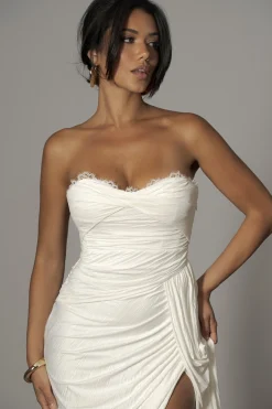 Ivory Celestial Drape Maxi Dress