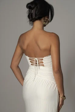 Ivory Celestial Drape Maxi Dress