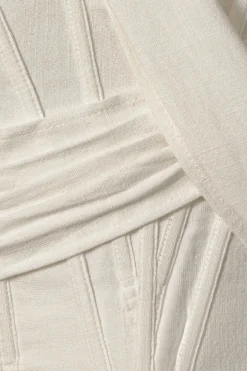Ivory Coastal Bliss Linen Bustier