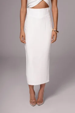 Ivory Coastland Linen Skirt
