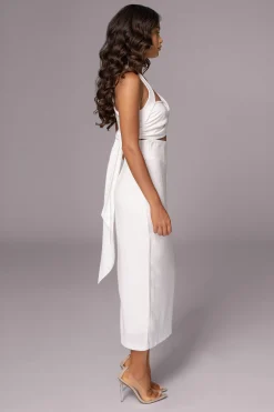 Ivory Coastland Linen Skirt