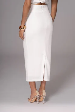 Ivory Coastland Linen Skirt