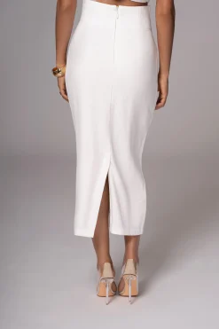 Ivory Coastland Linen Skirt
