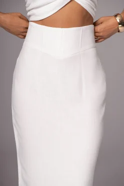 Ivory Coastland Linen Skirt