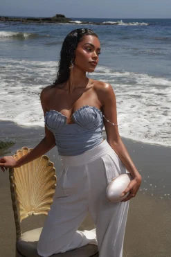 Ivory Crystal Waters Clutch