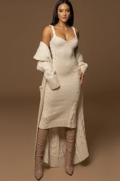 Ivory Daria Sweater Knit Dress