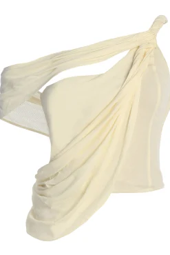 Ivory Diosa Drape Top