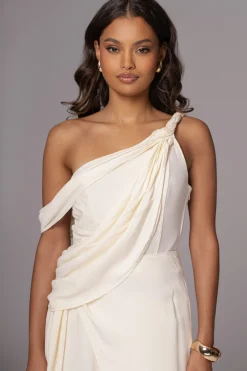Ivory Diosa Drape Top