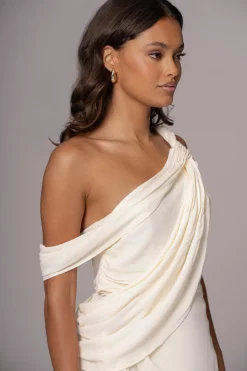 Ivory Diosa Drape Top