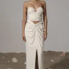 Ivory Dreamland Linen Skirt