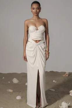 Ivory Dreamland Linen Skirt