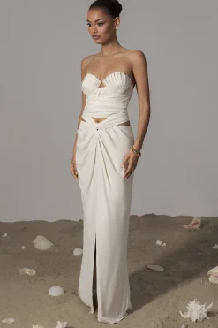 Ivory Dreamland Linen Skirt