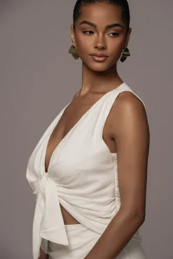 Ivory Elicia Linen Top