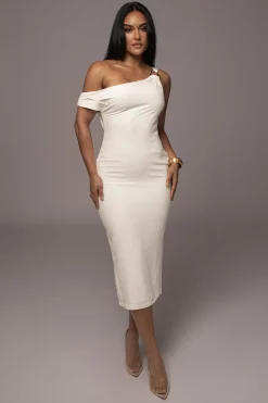 Ivory Escape Linen Dress