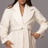 Ivory Fit For Success Boucle Coat