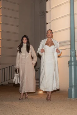 Ivory Fit For Success Boucle Coat