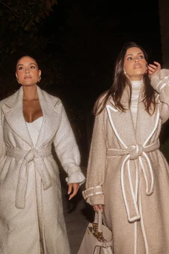 Ivory Fit For Success Boucle Coat