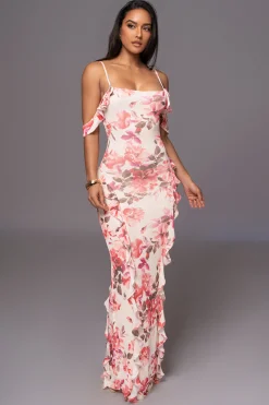 Ivory Floral Maude Maxi Dress