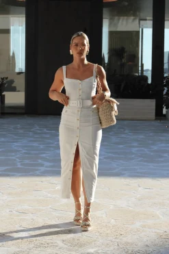 Ivory Forever Summer Belted Dress