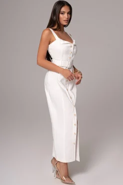 Ivory Forever Summer Belted Dress